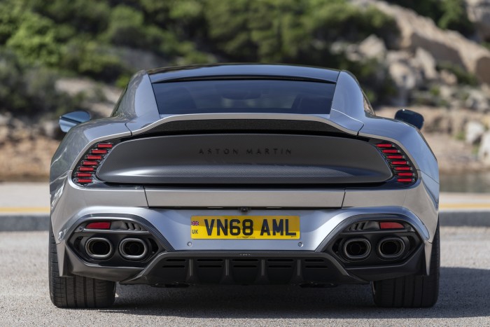 The rear of the Vanquish