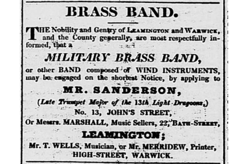 Britain's brass bands older than we thought and invented by soldiers from the Napoleonic Wars, new study reveals