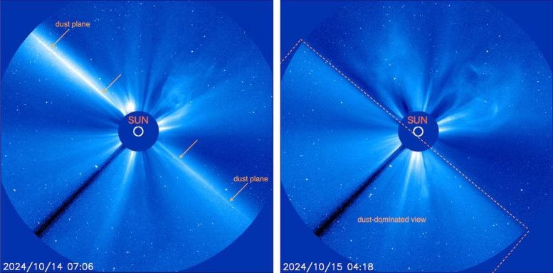 Comet Tsuchinshan-ATLAS Sun LASCO C3