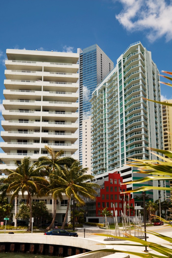 The Red Babylon building in downtown Miami