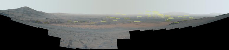 NASA Perseverance Mosaic Annotated With Points of Interest Across Jezero Crater