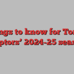 5 things to know for Toronto Raptors’ 2024-25 season