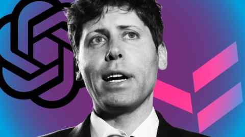 Montage featuring OpenAI chief Sam Altman and the logos of OpenAI and Thrive Capital