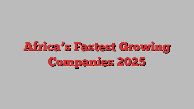 Africa’s Fastest Growing Companies 2025