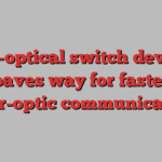 All-optical switch device paves way for faster fiber-optic communication