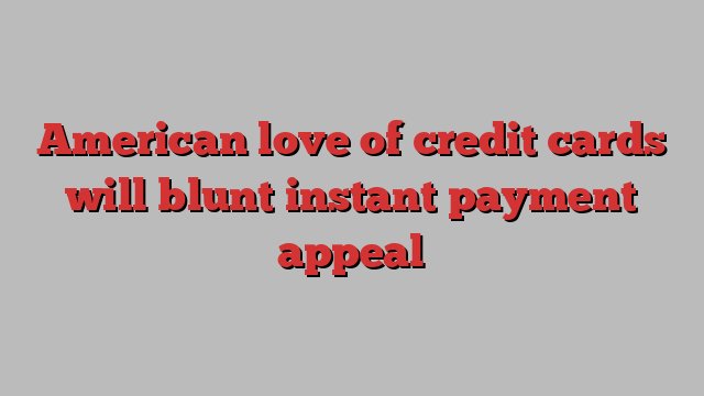 American love of credit cards will blunt instant payment appeal