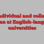 An individual and collective burden at English-language universities