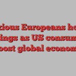 Anxious Europeans hoard savings as US consumers boost global economy