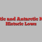 Arctic and Antarctic Near Historic Lows