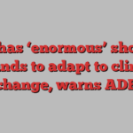 Asia has ‘enormous’ shortfall of funds to adapt to climate change, warns ADB