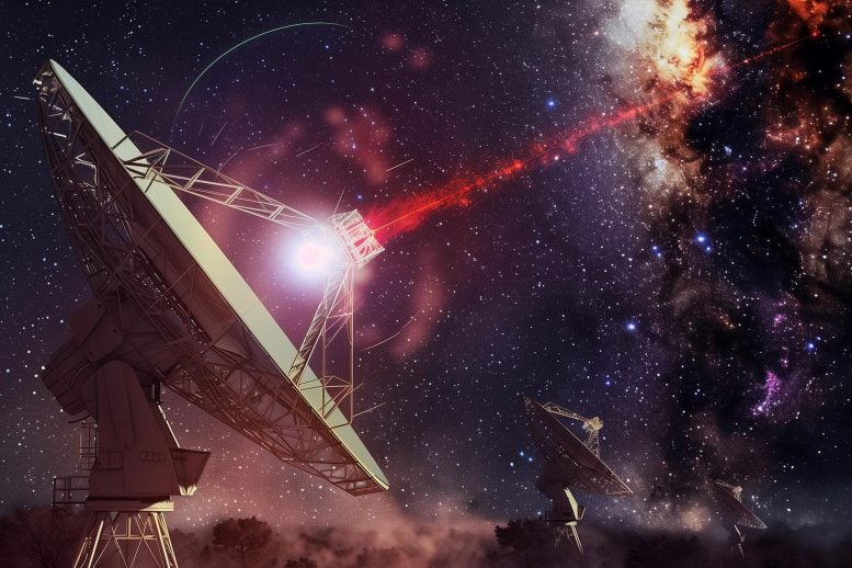 Astronomy Fast Radio Burst Art Concept