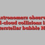 Astronomers observe cloud-cloud collisions in the interstellar bubble N59