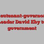 B.C. lieutenant-governor asks NDP Leader David Eby to form government