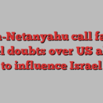 Biden-Netanyahu call fails to dispel doubts over US ability to influence Israel