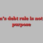 Britain’s debt rule is not fit for purpose