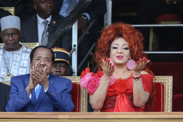 Biya with his wife Chantal in Cameroon’s capital Yaoundé in  May