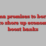 China promises to borrow more to shore up economy and boost banks