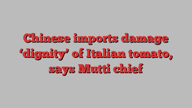 Chinese imports damage ‘dignity’ of Italian tomato, says Mutti chief