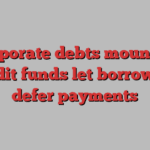 Corporate debts mount as credit funds let borrowers defer payments