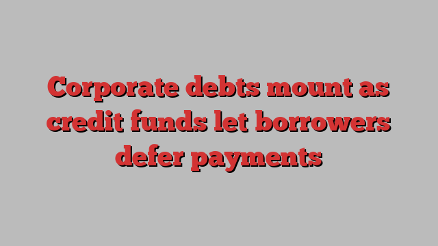 Corporate debts mount as credit funds let borrowers defer payments