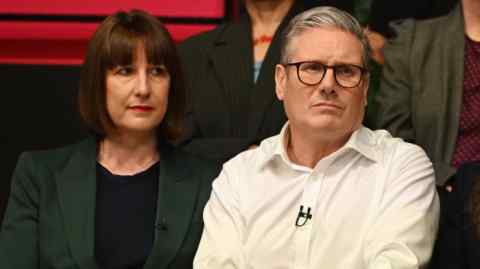 Chancellor Rachel Reeves, left, and Prime Minister Sir Keir Starmer, right