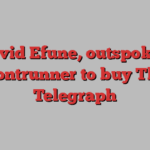 Dovid Efune, outspoken frontrunner to buy The Telegraph