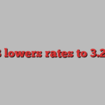 ECB lowers rates to 3.25%