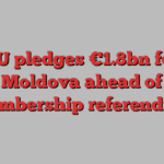 EU pledges €1.8bn for Moldova ahead of membership referendum