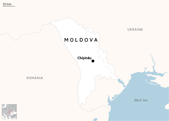 Moldova locator map