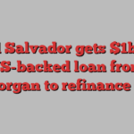 El Salvador gets $1bn US-backed loan from JPMorgan to refinance debt