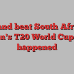 England beat South Africa in Women's T20 World Cup – as it happened