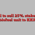 Eni to sell 25% stake in biofuel unit to KKR