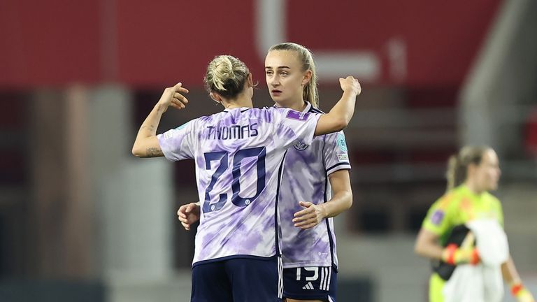 Martha Thomas netted her 20th goal for Scotland