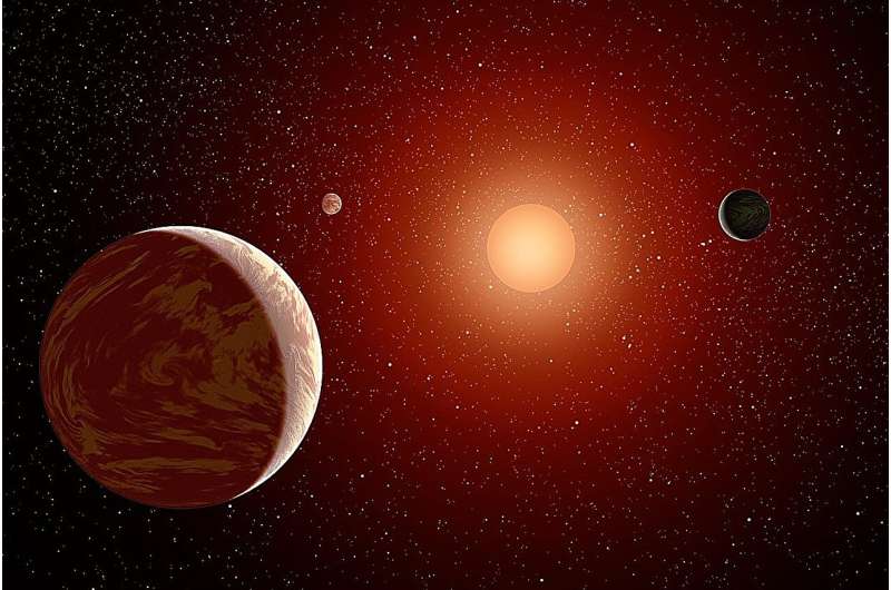 Exoplanet discovered in a binary system could explain why red dwarfs form massive planets