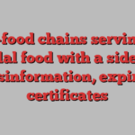 Fast-food chains serving up halal food with a side of misinformation, expired certificates