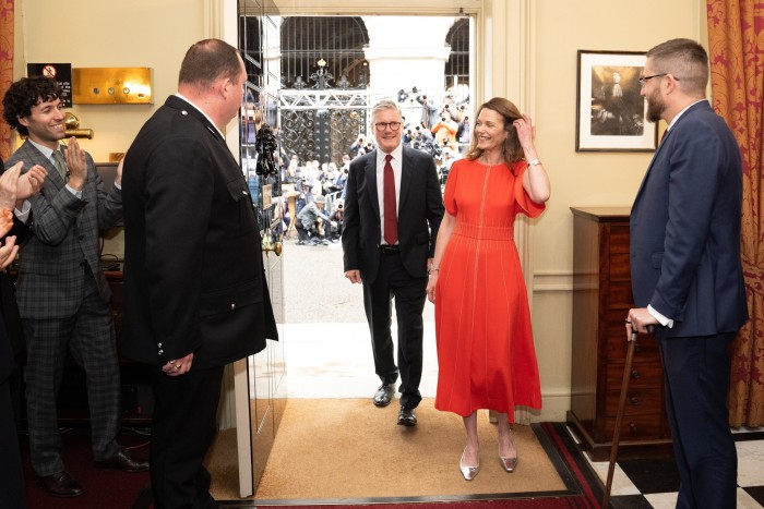 Sir Keir Starmer enters 10 Downing Street on July 5