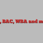 GS, BAC, WBA and more