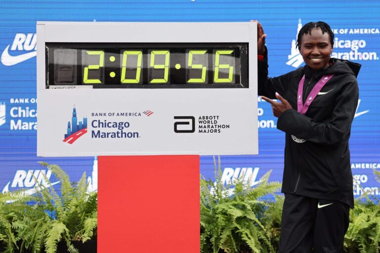 Ruth Chepngetich shatters women’s world record at Chicago Marathon