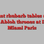 Giant rhubarb tables and Virgil Abloh thrones at Design Miami Paris