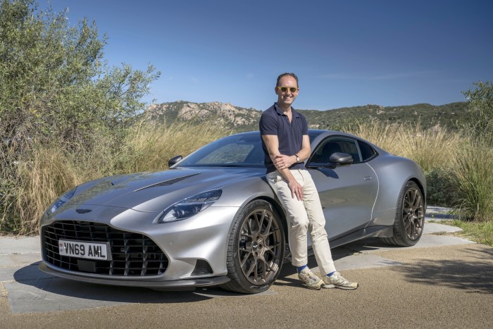 The author with the Aston Martin Vanquish