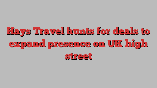 Hays Travel hunts for deals to expand presence on UK high street