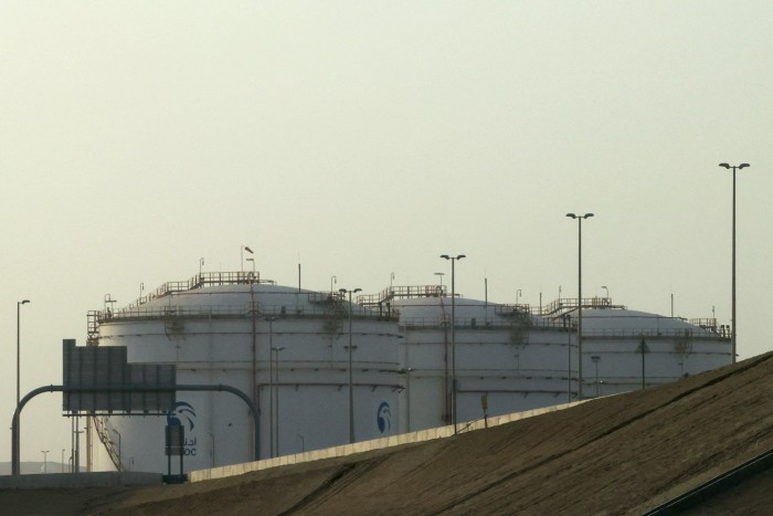 A storage facility of oil giant Adnoc in the Msaffah industrial district in the Emiarti capital Abu Dhabi