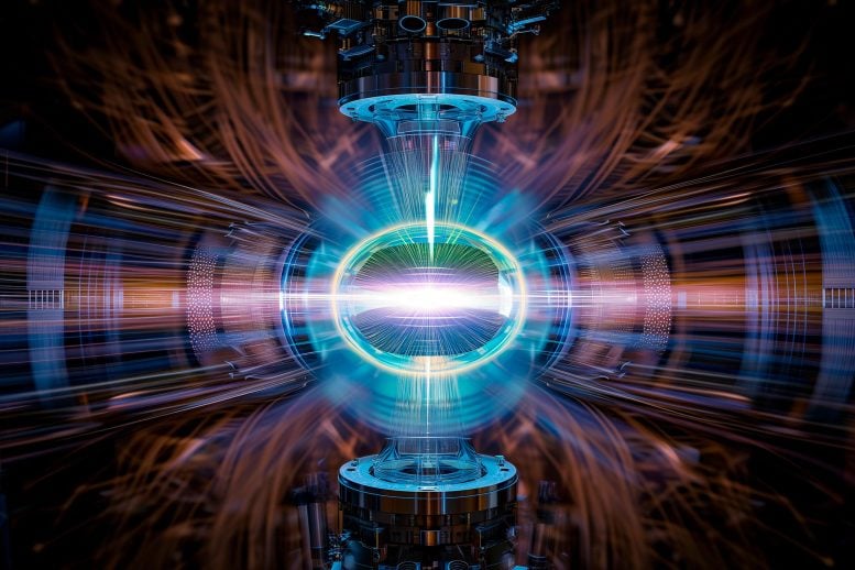 Nuclear Fusion Energy Reactor Plasma Art Concept