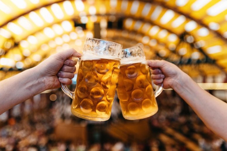 Oktoberfest Clinking Beer Glasses