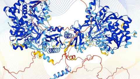 Model of a protein structure