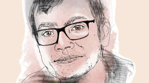 Demis Hassabis illustration by Patrick Morgan