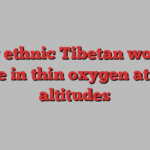 How ethnic Tibetan women thrive in thin oxygen at high altitudes