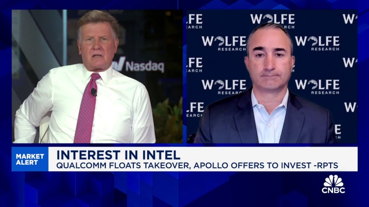 Biggest impediment to any acquisition for Intel is regulatory approval, says Wolfe's Chris Caso