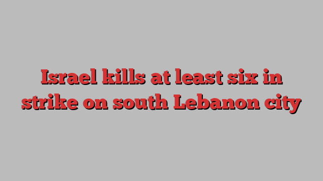 Israel kills at least six in strike on south Lebanon city