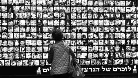 A memorial in Jerusalem for the victims of the October 7 attack and soldiers killed in subsequent fighting in Gaza